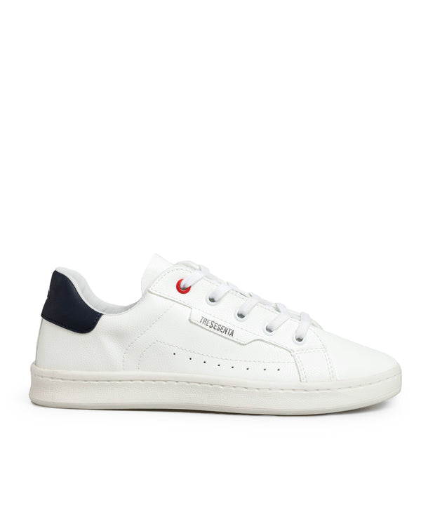 Tenis Blanco Casual Talón Negro 1120